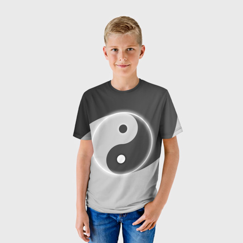 Детская футболка 3D Инь - янь с двух сторон, цвет 3D печать - фото 3