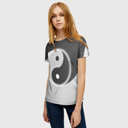 Женская футболка 3D Инь - янь с двух сторон - фото 2