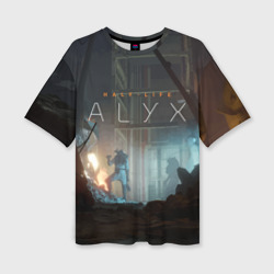 Женская футболка oversize 3D Half-life: Alyx