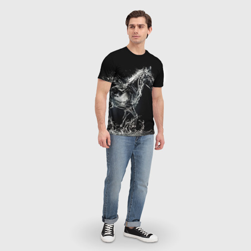 Мужская футболка 3D с принтом Скакун, вид сбоку #3
