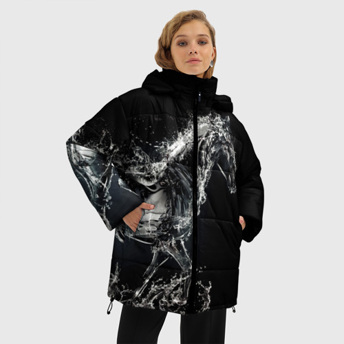 Женская зимняя куртка Oversize Скакун, цвет черный - фото 3