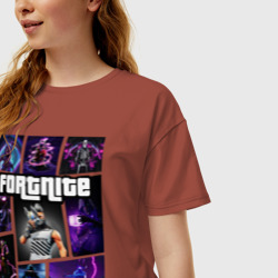 Женская футболка хлопок Oversize FORTNITE (GTA) - фото 2