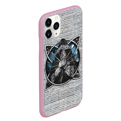 Чехол для iPhone 11 Pro Max матовый Нейромонах Феофан, цвет розовый - фото 3
