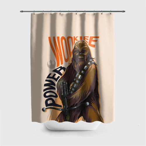 Штора 3D для ванной Wookie Power Фото 01 Штора 3D для ванной Wookie Power Фото 01