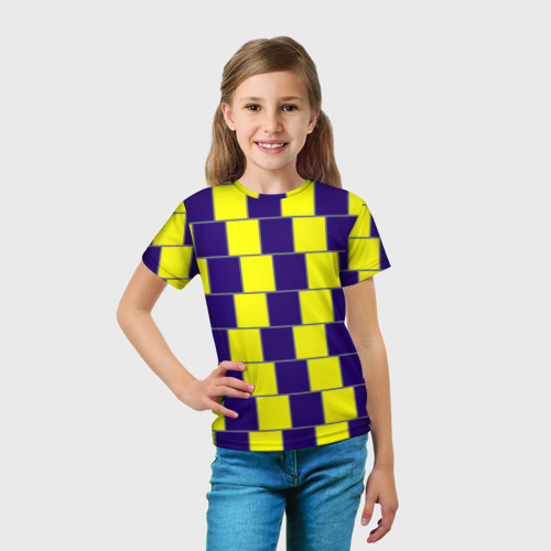 Детская футболка 3D Геометрия кубическая, цвет 3D печать - фото 5