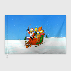 Флаг 3D Simpsons New Year