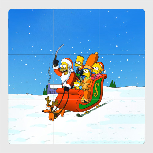 Магнитный плакат 3Х3 Simpsons New Year