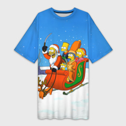 Платье-футболка 3D Simpsons New Year