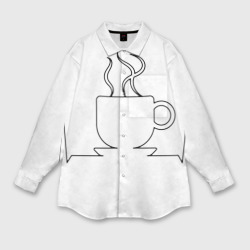 Женская рубашка oversize 3D Чашечку кофе?