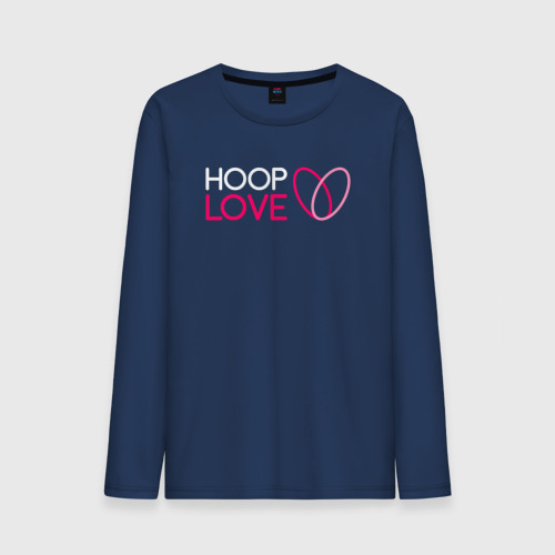 Мужской лонгслив хлопок Hoop Love logo white