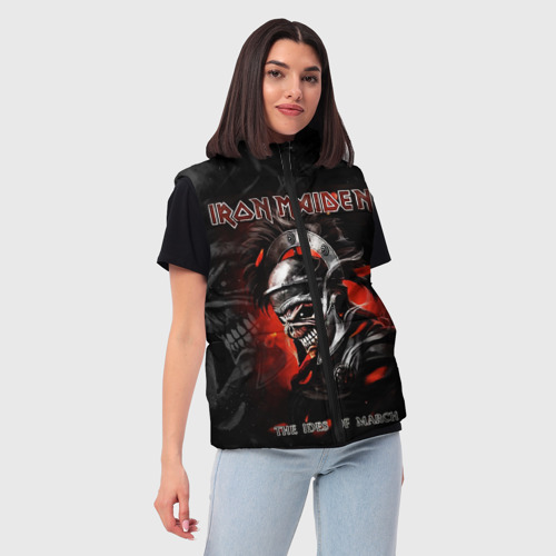 Женский жилет утепленный 3D Iron Maiden, цвет черный - фото 3