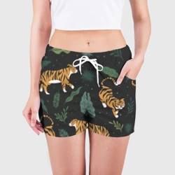 Женские шорты 3D Тропический тигр - фото 2