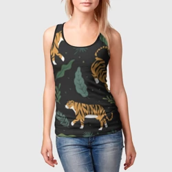 Женская майка 3D Тропический тигр - фото 2