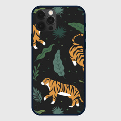 Чехол для iPhone 12 Pro Тропический тигр