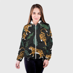 Женская куртка 3D Тропический тигр - фото 2