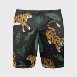 Мужские шорты спортивные Тропический тигр
