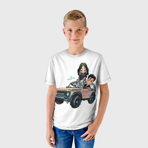 Детская футболка 3D с принтом 2 Биляша, фото на моделе #1