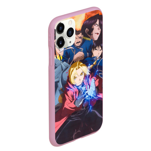 Чехол для iPhone 11 Pro Max матовый Fullmetal Alchemist Brotherhood, цвет розовый - фото 3