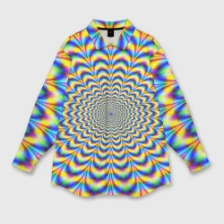 Женская рубашка oversize 3D Пульсация