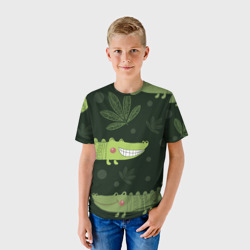 Детская футболка 3D Милый крокодил - фото 2