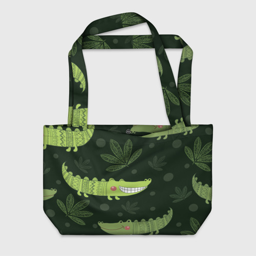 Пляжная сумка 3D Милый крокодил