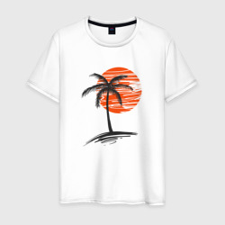 Тропики – Мужская футболка хлопок с принтом купить со скидкой в -20%