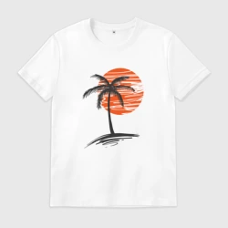 Мужская футболка хлопок Тропики