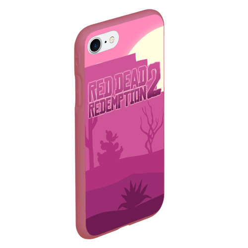 Чехол для iPhone 7/8 матовый Red Dead Redemption 2, цвет малиновый - фото 3