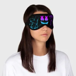 Маска для сна 3D Marshmello neon Маршмелло неон - фото 2