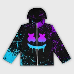Женская ветровка 3D Marshmello neon Маршмелло неон