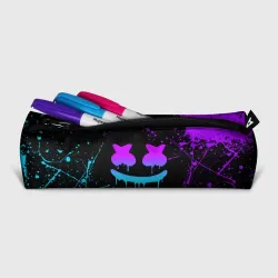Пенал школьный 3D Marshmello neon Маршмелло неон - фото 2