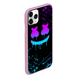 Чехол для iPhone 11 Pro Max матовый Marshmello neon Маршмелло неон - фото 2