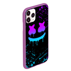 Чехол для iPhone 11 Pro Max матовый Marshmello neon Маршмелло неон - фото 2