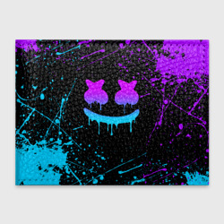 Обложка для студенческого билета Marshmello neon Маршмелло неон