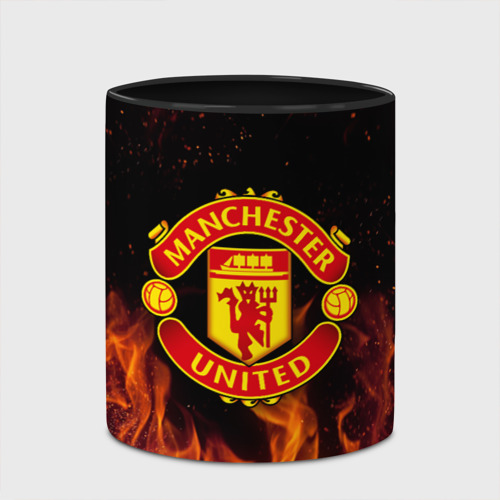 Кружка с полной запечаткой Манчестер Юнайтед FCMU Manchester united, цвет белый + черный - фото 4