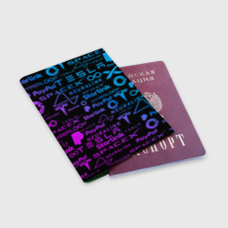 Обложка для паспорта матовая кожа Логотипы проектов Илона маска - фото 2