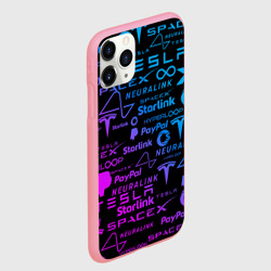 Чехол для iPhone 11 Pro Max матовый Логотипы проектов Илона маска - фото 2