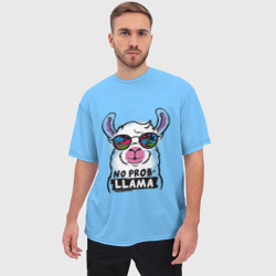 Мужская футболка oversize 3D Llama - фото 2