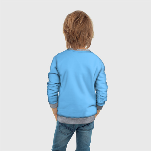 Детский свитшот 3D с принтом LLAMA, вид сзади #2