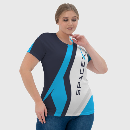 Женская футболка 3D с принтом SpaceX, фото #4