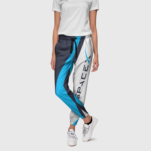 Женские брюки 3D с принтом SpaceX, фото на моделе #1