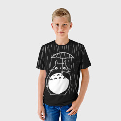 Детская футболка 3D Тоторо прячется от дождя - фото 2
