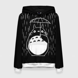 Женская толстовка 3D Тоторо прячется от дождя