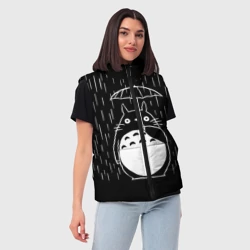 Женский жилет утепленный 3D Тоторо прячется от дождя - фото 2