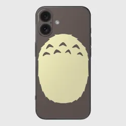 Чехол для iPhone 16 силиконовый с защитой камеры Животик Тоторо