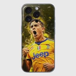 Чехол для iPhone 16 Pro Max силиконовый с защитой камеры Ювентус Дибала