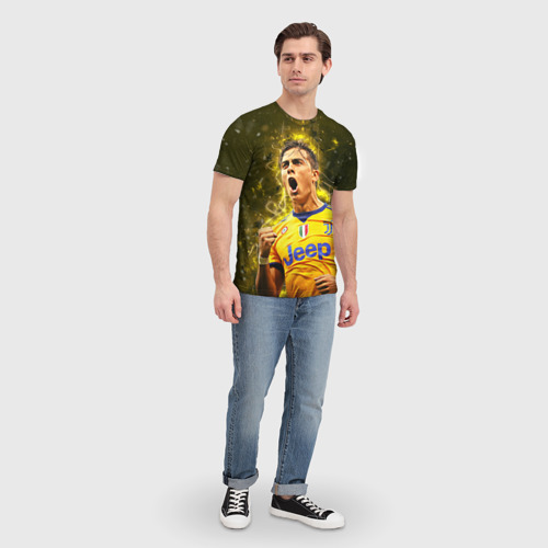 Мужская футболка 3D Ювентус Дибала, цвет 3D печать - фото 5