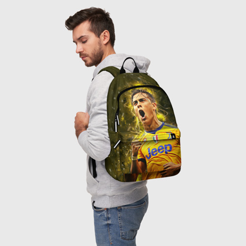 Рюкзак 3D с принтом Ювентус Дибала, фото на моделе #1