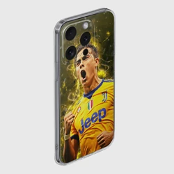 Чехол для iPhone 15 Pro силиконовый с защитой камеры Ювентус Дибала - фото 2