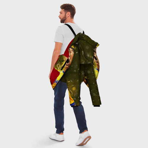 Мужская зимняя куртка 3D Ювентус Дибала, цвет красный - фото 5